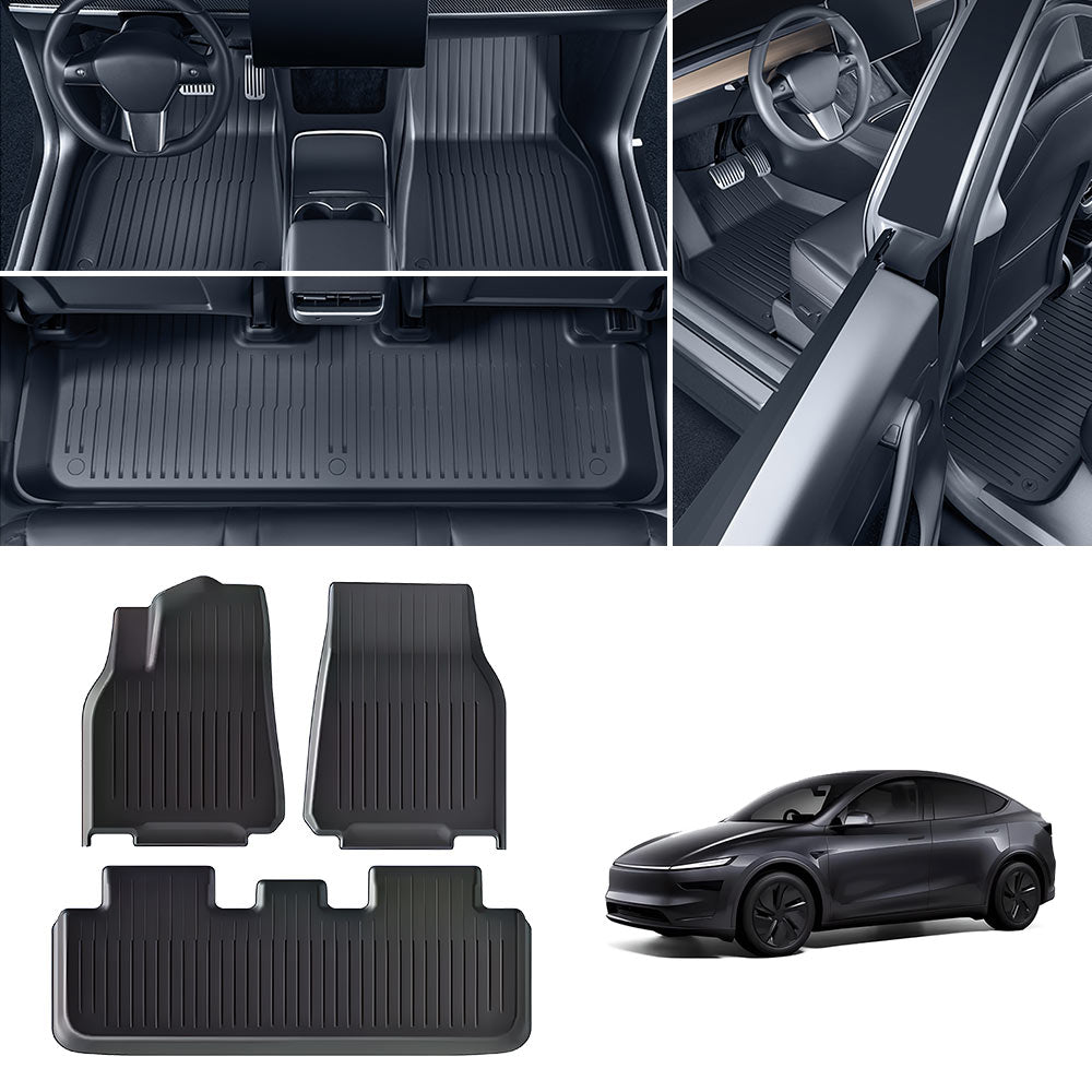 EVAAM® All-Weather TPE Floor Mats With Menis Blanket For Tesla Model Y Juniper 2025+ - EVAAM