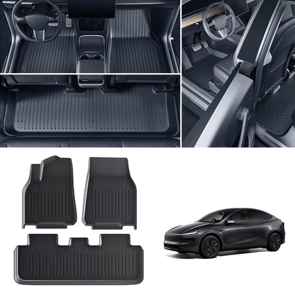 EVAAM® All-Weather TPE Floor Mats With Menis Blanket For Tesla Model Y Juniper 2025+ - EVAAM