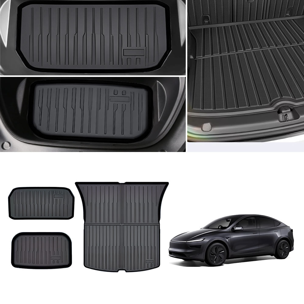 EVAAM® All-Weather TPE Floor Mats With Menis Blanket For Tesla Model Y Juniper 2025+ - EVAAM