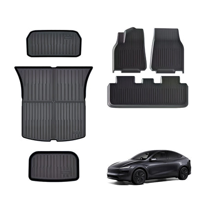 EVAAM® All-Weather TPE Floor Mats With Menis Blanket For Tesla Model Y Juniper 2025+ - EVAAM