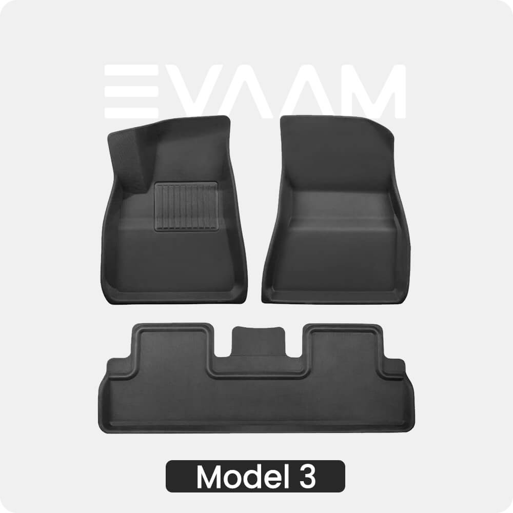 EVAAM® All Weather Floor Mats For Tesla 2024 Model 3 Highland