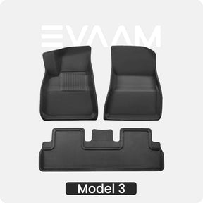 EVAAM® All Weather Floor Mats For Tesla 2024 Model 3 Highland