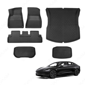 EVAAM® All Weather Floor Mats For Tesla 2024 Model 3 Highland