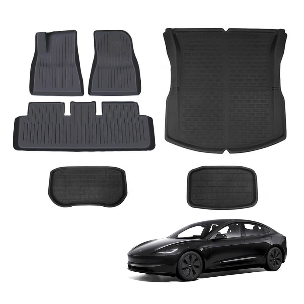 EVAAM® All Weather Floor Mats For Tesla 2024 Model 3 Highland