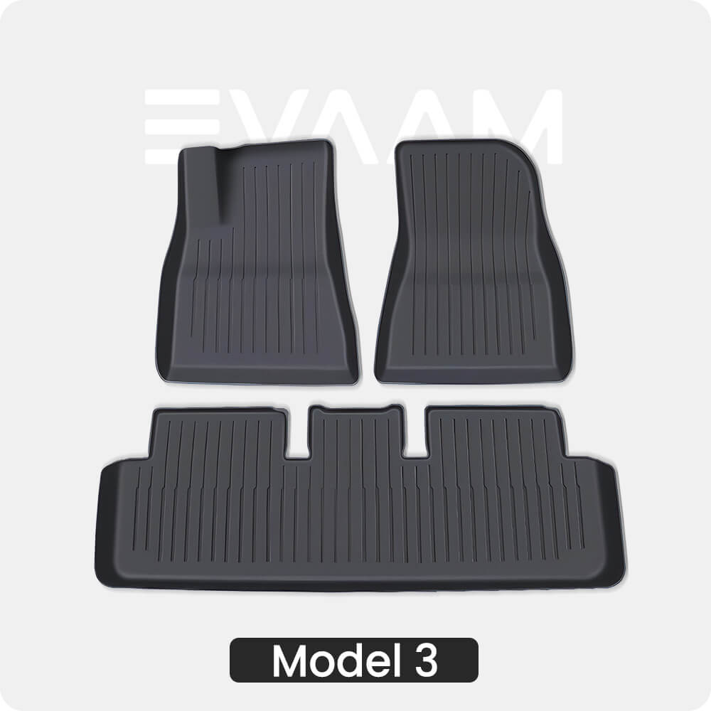 EVAAM® All Weather Floor Mats For Tesla 2024 Model 3 Highland