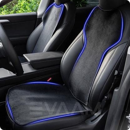 EVAAM® All Weather Seat Cover Front Rear Seat Cushion And Backrest for Model 3/Y - EVAAM