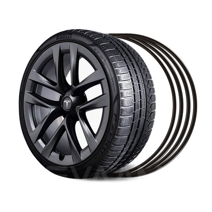 EVAAM® Aluminum Alloy Wheel Rim Protector For Tesla All Models (4 PCS) (2012-2023) - EVAAM