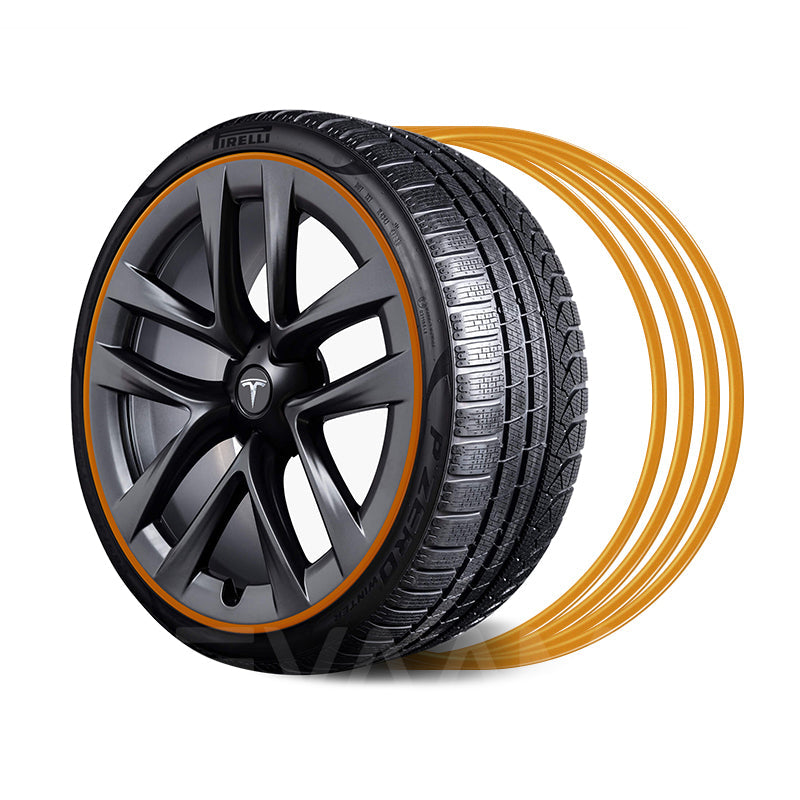 EVAAM® Aluminum Alloy Wheel Rim Protector For Tesla All Models (4 PCS) (2012-2023) - EVAAM