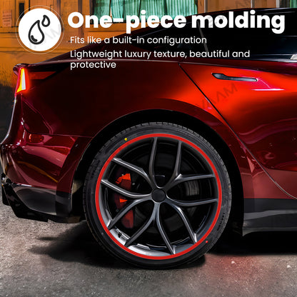 EVAAM® Aluminum Alloy Wheel Rim Protector Rim Case for Tesla All Models (4 PCS) (2012-2025) - EVAAM