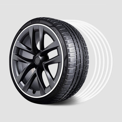 EVAAM® Aluminum Alloy Wheel Rim Protector Rim Case for Tesla All Models (4 PCS) (2012-2025) - EVAAM