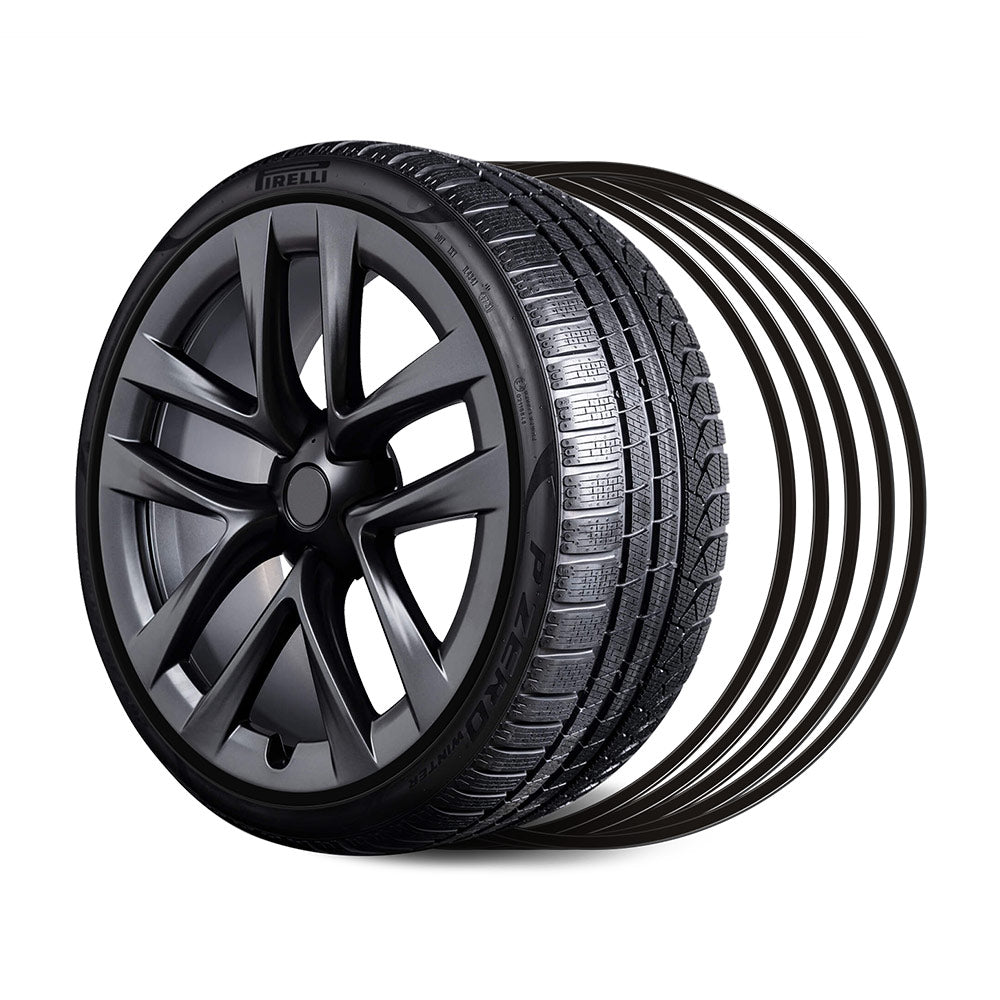 EVAAM® Aluminum Alloy Wheel Rim Protector Rim Case for Tesla All Models (4 PCS) (2012-2025) - EVAAM