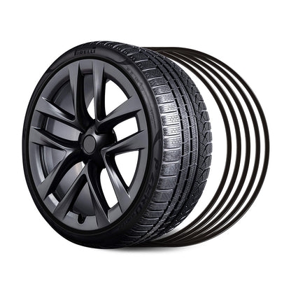 EVAAM® Aluminum Alloy Wheel Rim Protector Rim Case for Tesla All Models (4 PCS) (2012-2025) - EVAAM