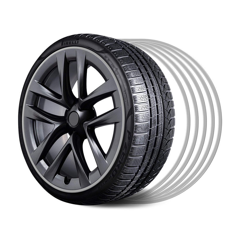 EVAAM® Aluminum Alloy Wheel Rim Protector Rim Case for Tesla All Models (4 PCS) (2012-2025) - EVAAM