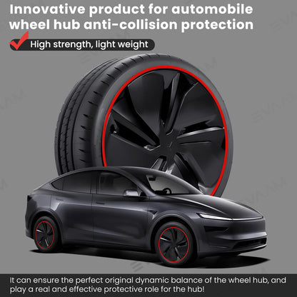 EVAAM® Aluminum Alloy Wheel Rim Protector Rim Case for Tesla Model Y Juniper 2025+ (4 PCS) - EVAAM