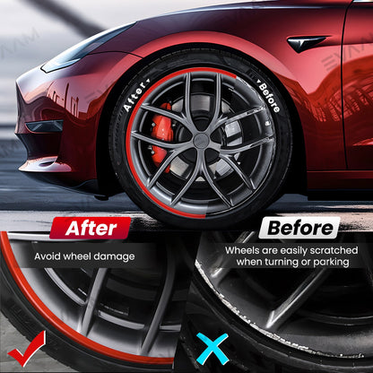 EVAAM® Aluminum Alloy Wheel Rim Protector (4 PCS) + Caliper Covers (4PCS) For Tesla Model 3/Y - EVAAM