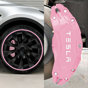 EVAAM® Aluminum Alloy Wheel Rim Protector (4 PCS) + Caliper Covers (4PCS) For Tesla Model 3/Y