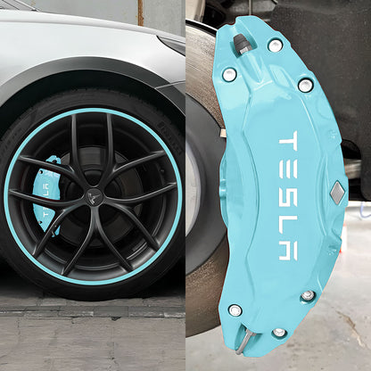 EVAAM® Aluminum Alloy Wheel Rim Protector (4 PCS) + Caliper Covers (4PCS) For Tesla Model 3/Y - EVAAM