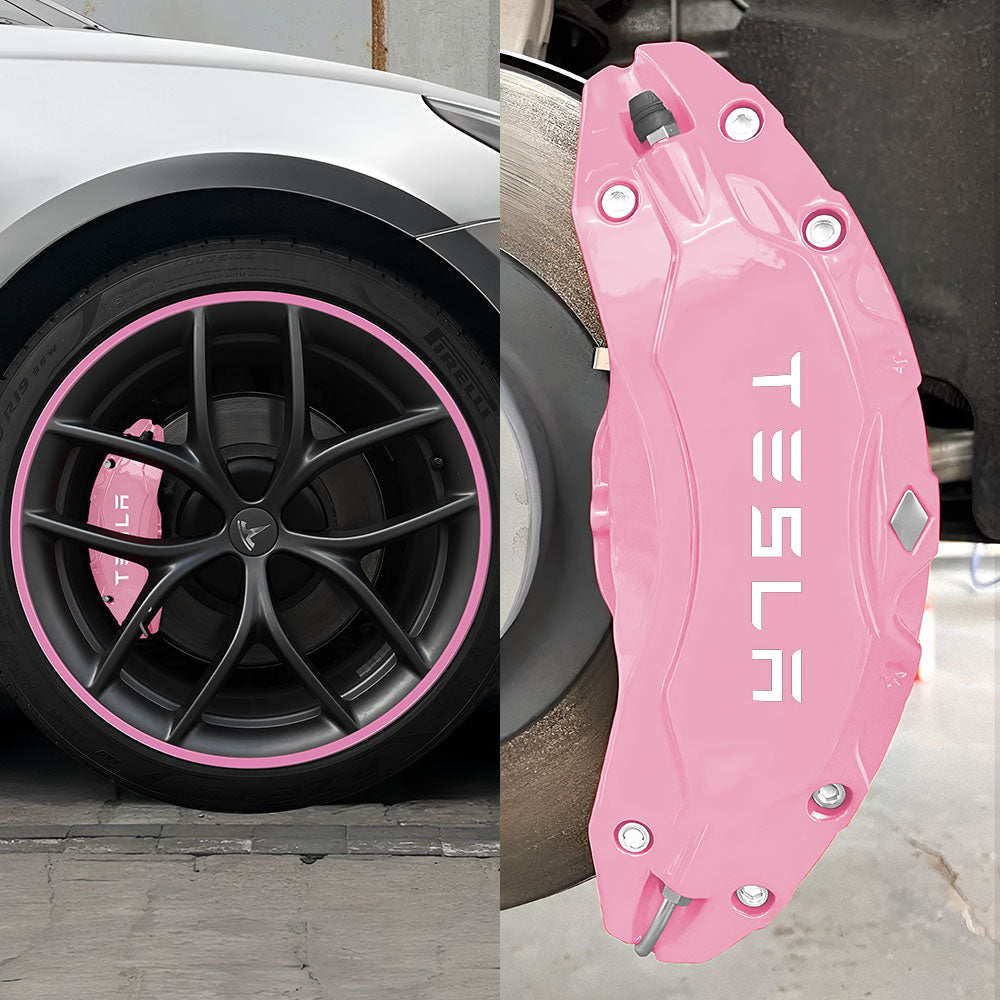 EVAAM® Aluminum Alloy Wheel Rim Protector (4 PCS) + Caliper Covers (4PCS) For Tesla Model 3/Y - EVAAM