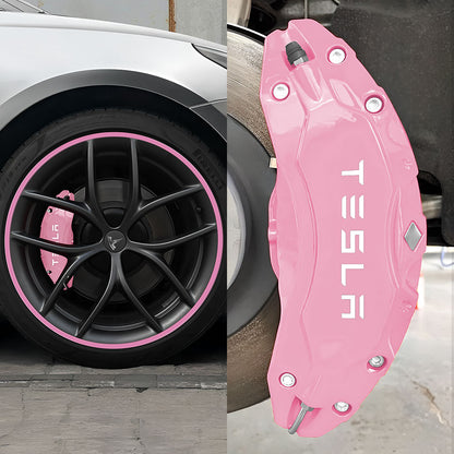 EVAAM® Aluminum Alloy Wheel Rim Protector (4 PCS) + Caliper Covers (4PCS) For Tesla Model 3/Y - EVAAM