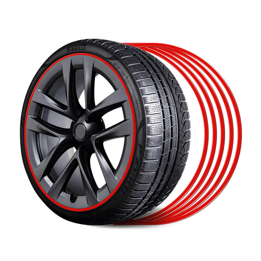 EVAAM® Green Aluminum Alloy Wheel Rim Protector - Fits All Cars (5pcs) - EVAAM