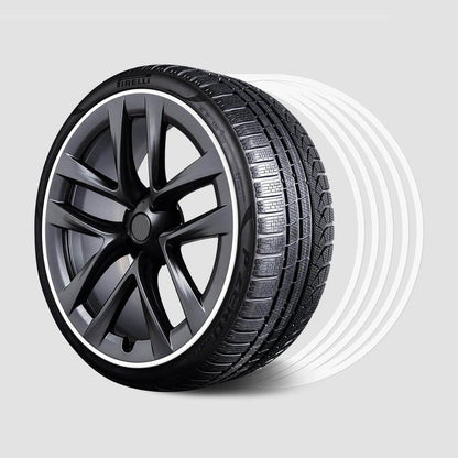 EVAAM® Green Aluminum Alloy Wheel Rim Protector - Fits All Cars (5pcs) - EVAAM