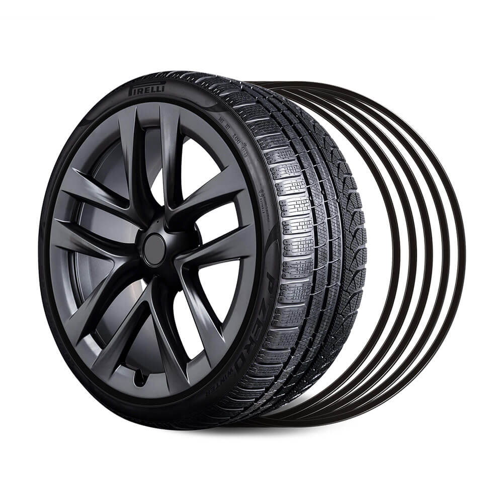 EVAAM® Green Aluminum Alloy Wheel Rim Protector - Fits All Cars (5pcs) - EVAAM