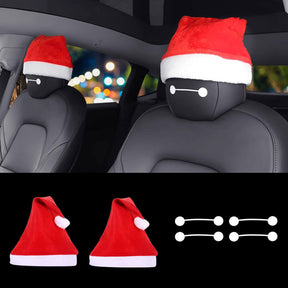 EVAAM® Baymax Headrest Christmas Hat Decoration Sticker for Tesla All Models