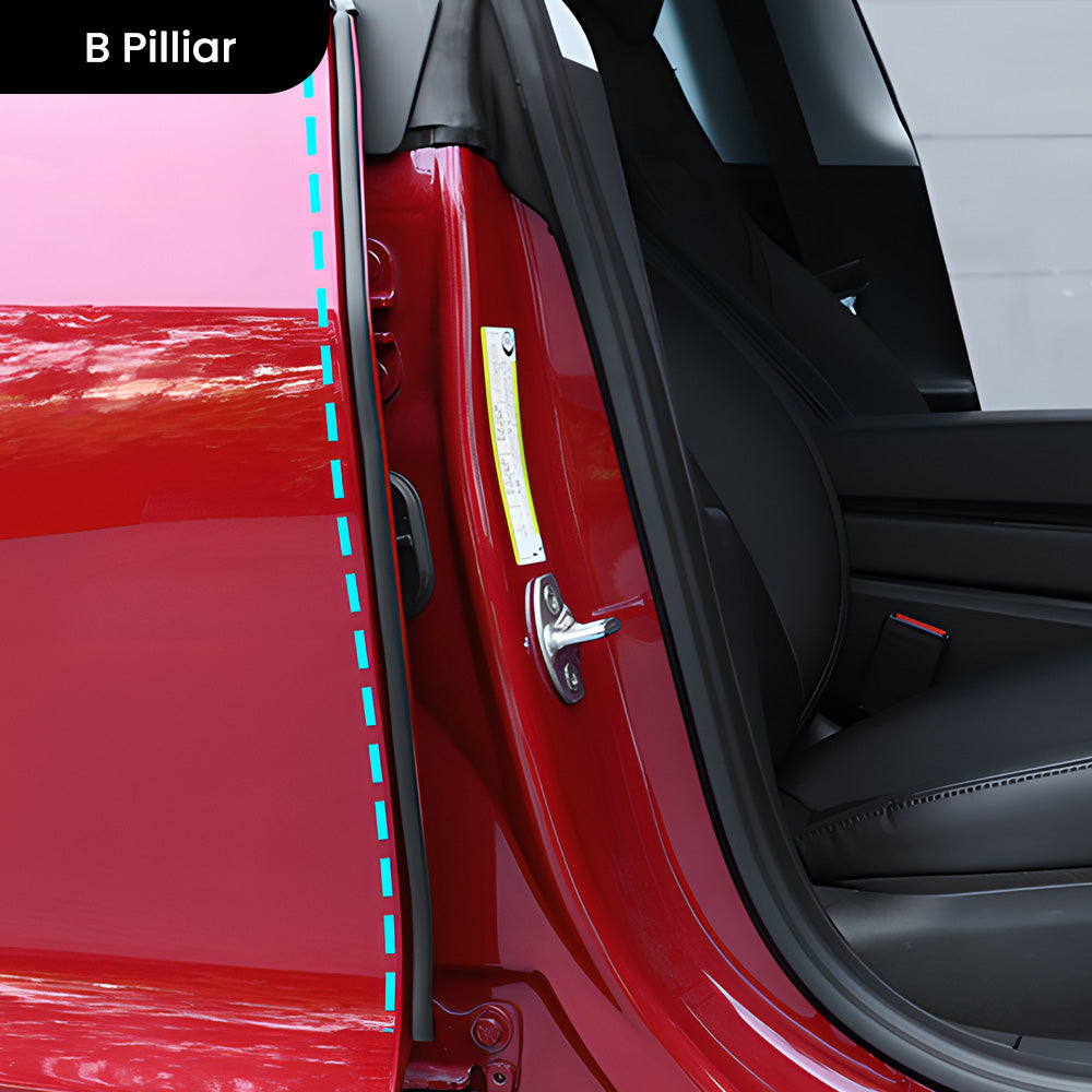 EVAAM® Car Door Seal Strip Kit Soundproof Rubber for Tesla Model S/3/X/Y - EVAAM
