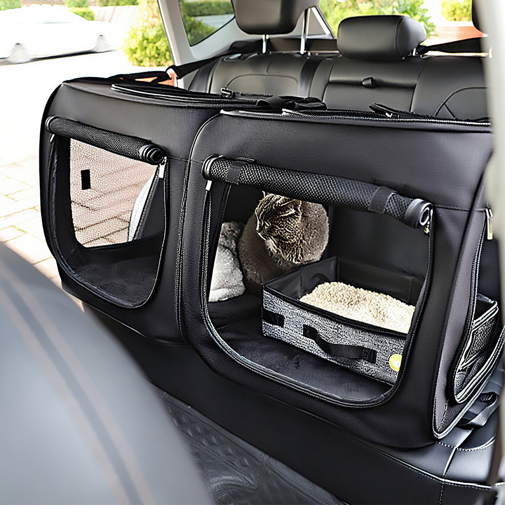 EVAAM® Car Rear Seat Dog Crate For Model 3/Y/S/X/Cybertruck