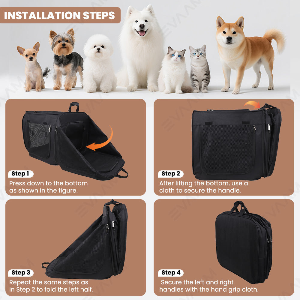 EVAAM® Car Rear Seat Dog Crate For Model 3/Y/S/X/Cybertruck - EVAAM