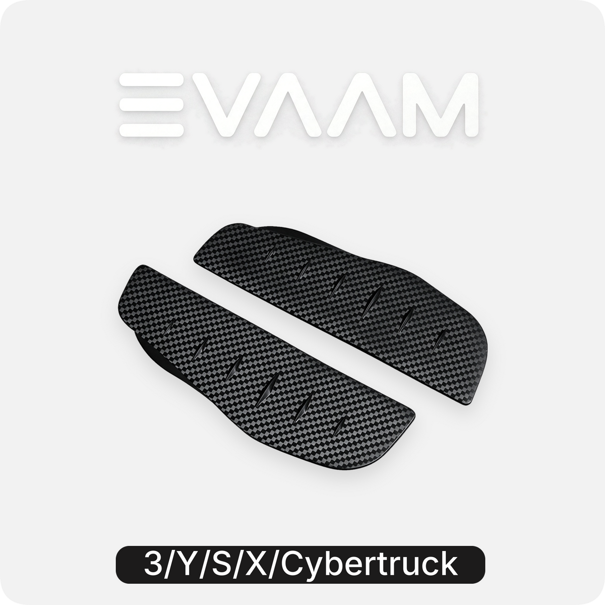 EVAAM® Carbon Fiber Style Rear View Mirror Rain Visors For Tesla 3/Y/S/X/Cybertruck - EVAAM®