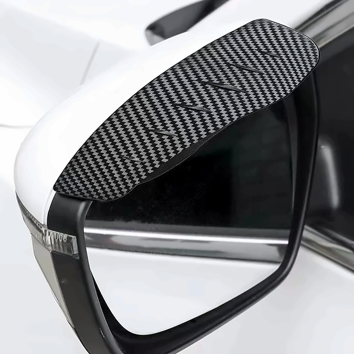 EVAAM® Carbon Fiber Style Rear View Mirror Rain Visors For Tesla 3/Y/S/X/Cybertruck - EVAAM®