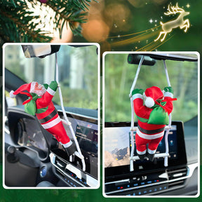 EVAAM® Climbing Santa Claus Car Christmas Decoration - Fits All Cars