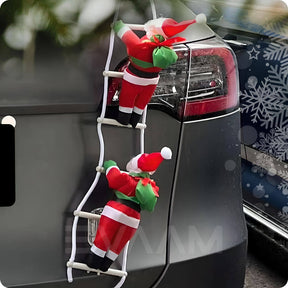 EVAAM® Climbing Santa Claus Car Christmas Decoration - Fits All Cars