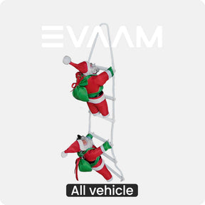 EVAAM® Climbing Santa Claus Car Christmas Decoration - Fits All Cars