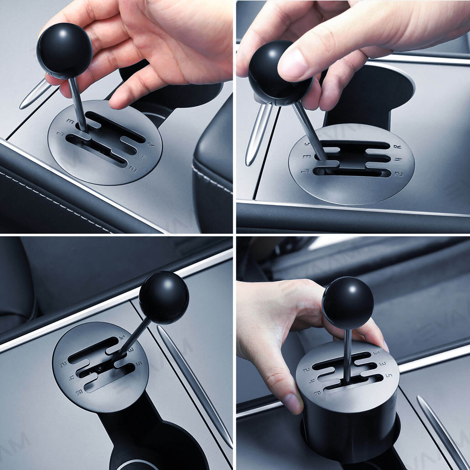 EVAAM® Cup Holder Decorative Shift Lever For Tesla Model 3/Y