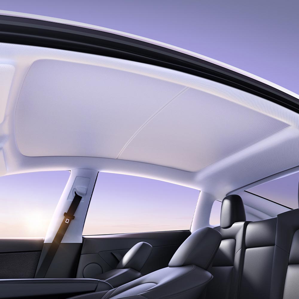 EVAAM® Double-layer Magnetic Glass Roof Sunshade For Tesla Model Y Juniper 2025+ - EVAAM