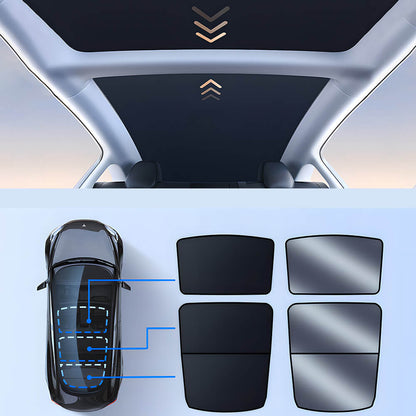 EVAAM® Double-layer Retractable Glass Roof Sun Shade for Tesla Model 3Y