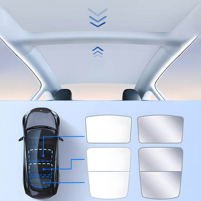EVAAM® Double-layer Retractable Glass Roof Sun Shade for Tesla Model 3Y