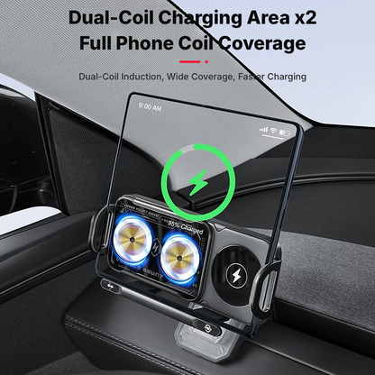 EVAAM® Electric Rotating Wireless Charging Phone Holder for Tesla Model 3 Highland 2024+/Model Y Juniper 2025+ - EVAAM