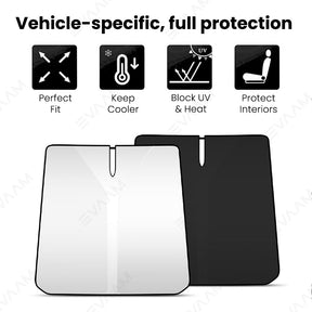 EVAAM® Foldable Front Windshield Sunshade Visor for Tesla Cybertruck