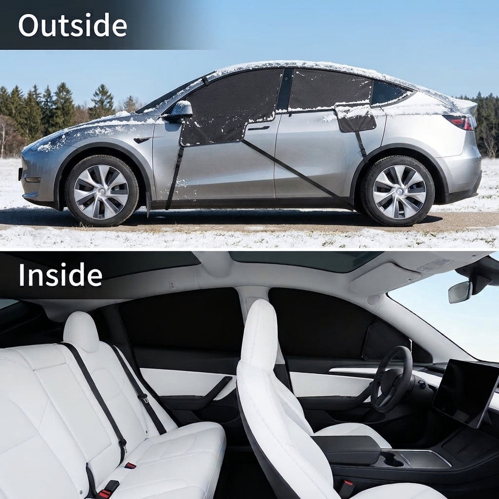 EVAAM® Full Winter Snow Cover for Tesla Model 3/Y/S（5PCS） - EVAAM