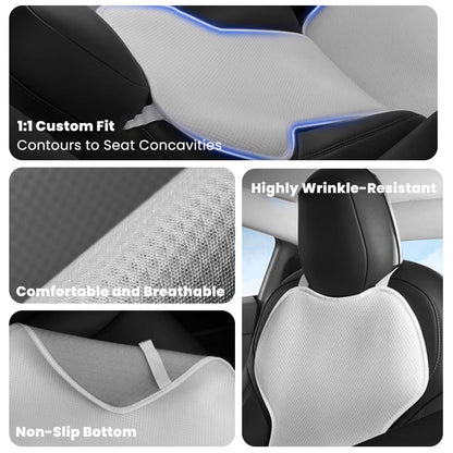 EVAAM® Ice Silk Breathable Air Mesh Seat Cushion for Tesla Model Y Juniper 2025+ - EVAAM