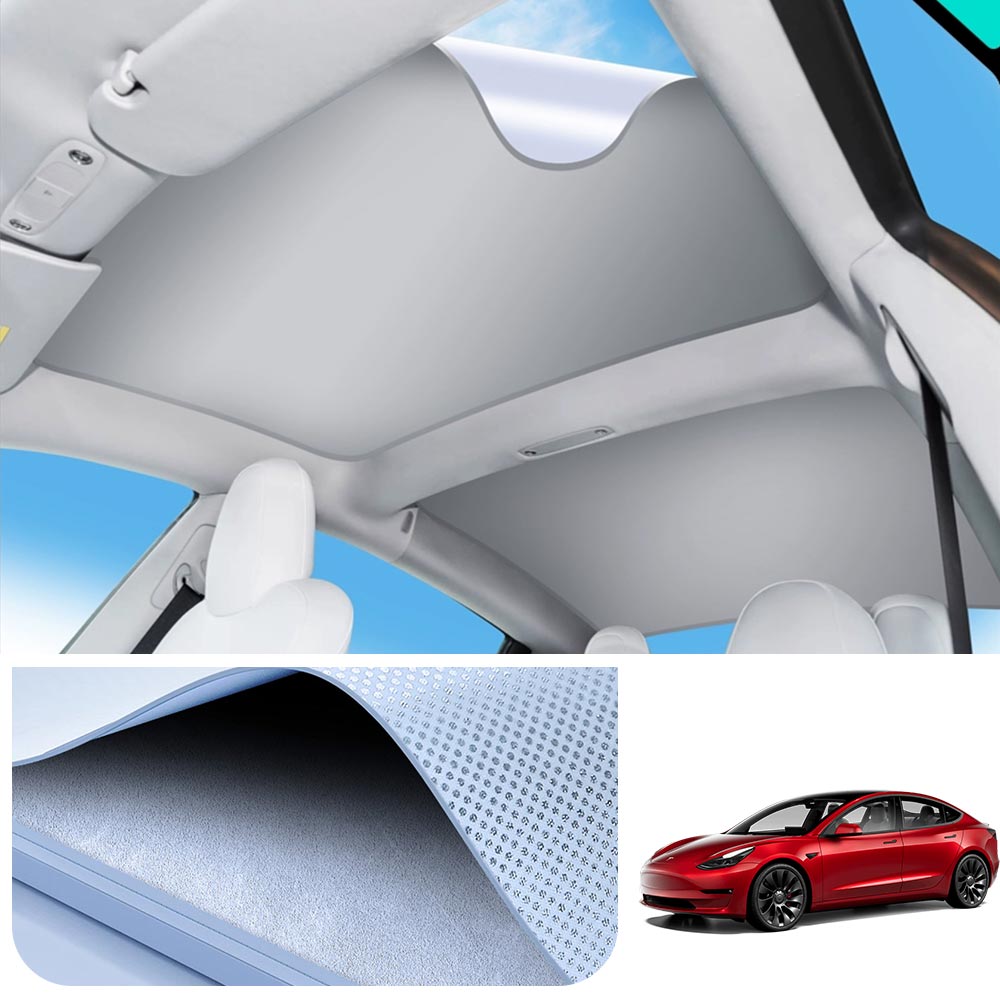EVAAM® LRC Nano Adsorption Glass Roof Sunshade For Tesla Model 3 (2019-2025) - EVAAM