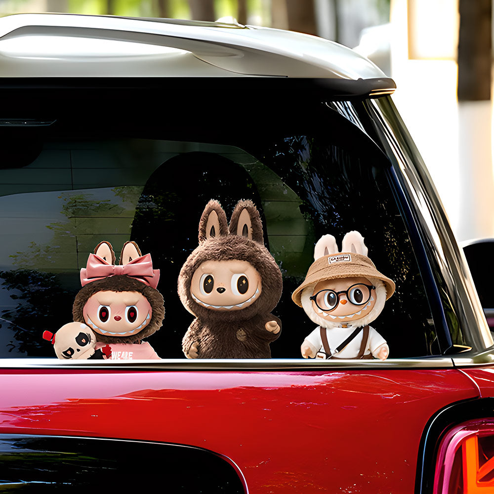 EVAAM® Labubu Car Decal Sticker - Fits All Cars - EVAAM