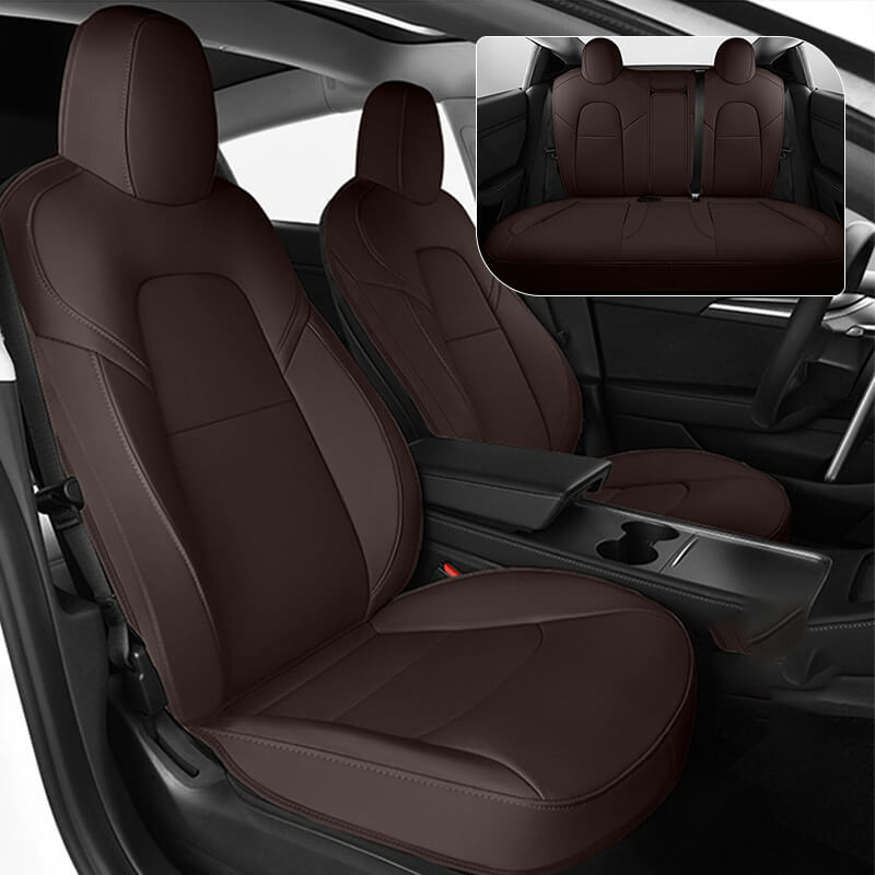 EVAAM® Leather Full Seat Covers for Tesla  Model 3YSX