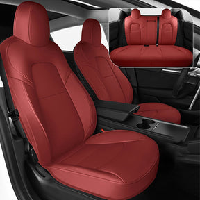 EVAAM® Leather Full Seat Covers for Tesla  Model 3YSX