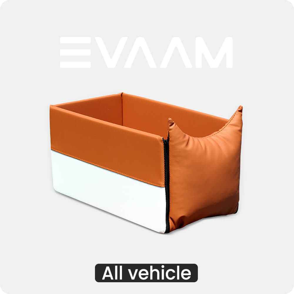 EVAAM® Leather Car Armrest Pet Kennel