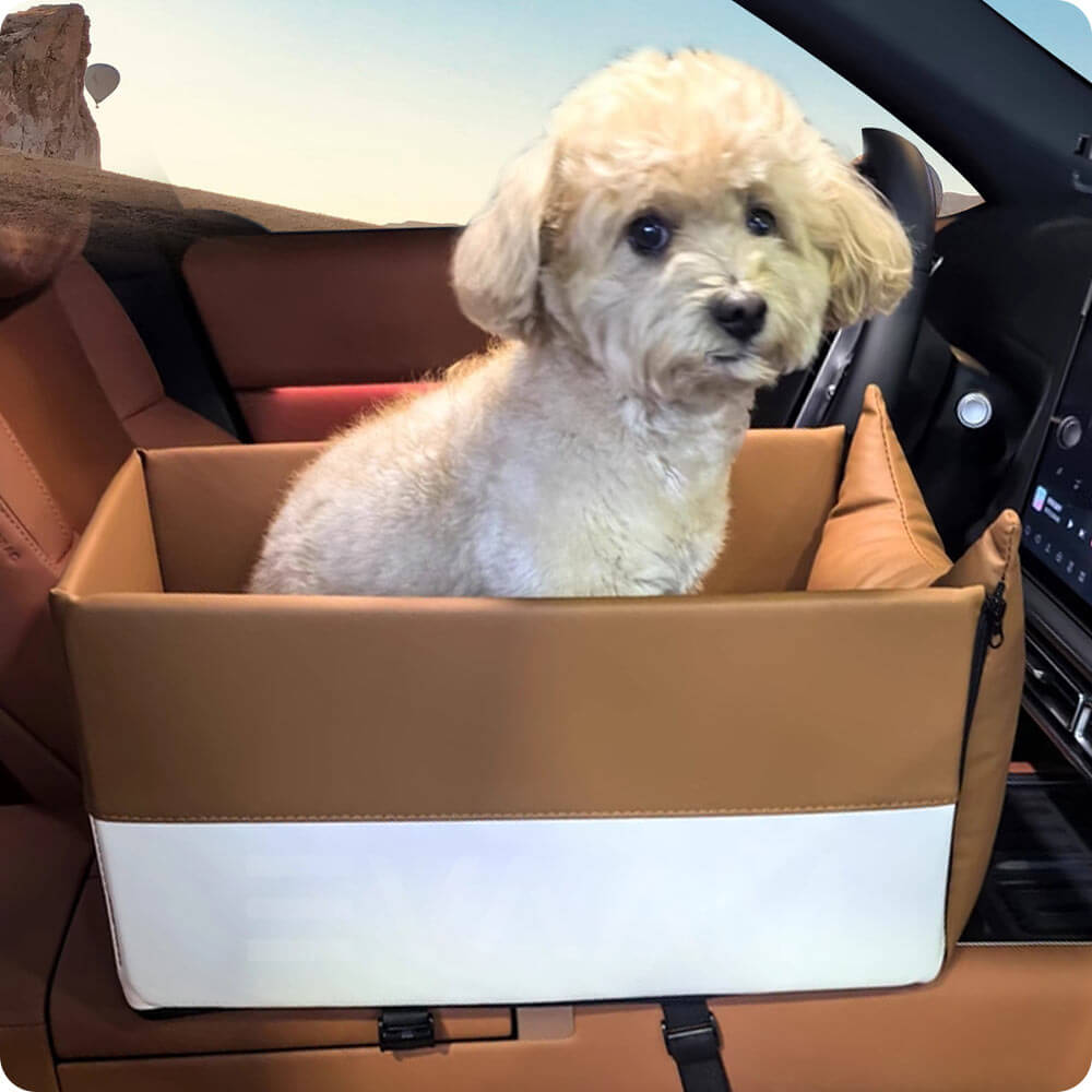 EVAAM® Leather Car Armrest Pet Kennel