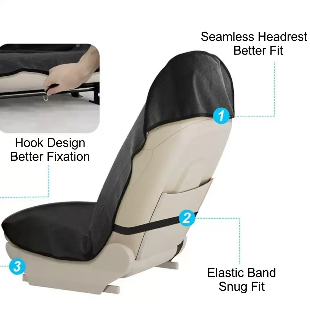 EVAAM® Machine Washable Waterproof Towel Seat Cover Protector for Tesla 3/Y/S/X/Cybertruck_